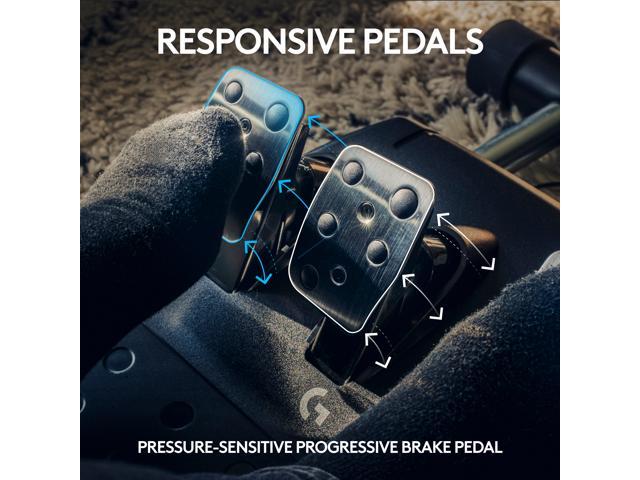 Logitech - G923 Racing Wheel and Pedals for PS5, PS4 and Windows - Black - image 7