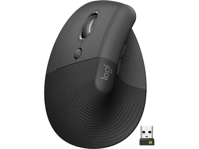 Logitech Lift Left Vertical Ergonomic Mouse, Left-handed, Wireless, Bluetooth or Logi Bolt USB, Quiet clicks, 4 buttons, compatible with.