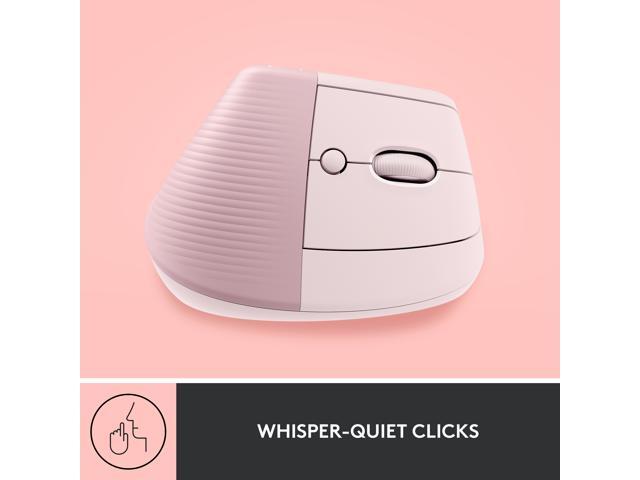 Logitech - Lift Vertical Wireless Optical Ergonomic Mouse with 4 Customizable Buttons - Wireless - Rose - image 6