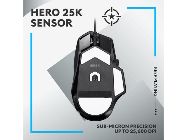 Logitech - G502 X Wired USB Optical Gaming Mouse with HERO 25K Sensor - Wired - Black - image 4