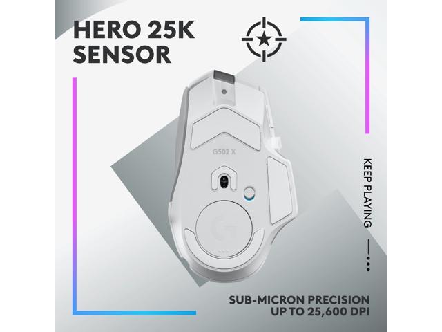 Logitech - G502 X PLUS LIGHTSPEED Wireless Optical Gaming Mouse with HERO 25K Sensor - Wireless - White - image 4