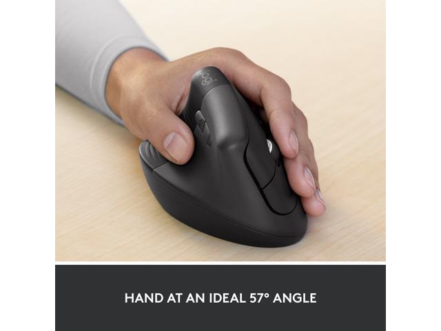 Logitech - Lift for Business Vertical Ergonomic Left Handed Wireless Mouse - Wireless - Graphite - image 4