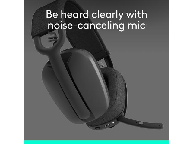 Logitech - Zone Vibe 100 Wireless Bluetooth Over-the-Ear Headphones with Noise-Cancelling Microphone - Graphite - image 3