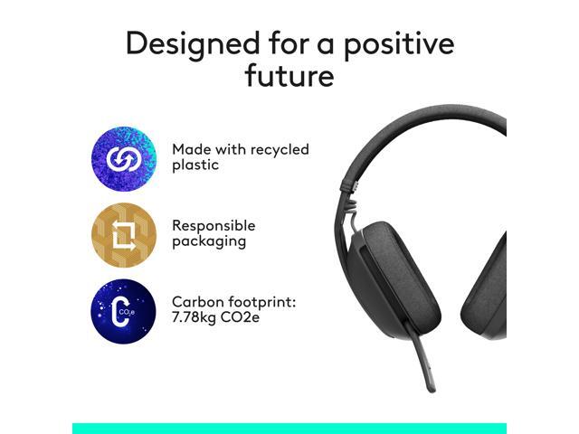 Logitech - Zone Vibe 100 Wireless Bluetooth Over-the-Ear Headphones with Noise-Cancelling Microphone - Graphite - image 9