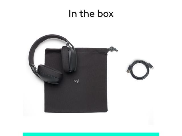 Logitech - Zone Vibe 100 Wireless Bluetooth Over-the-Ear Headphones with Noise-Cancelling Microphone - Graphite - image 10