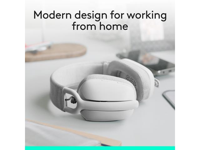 Logitech Zone Vibe 100 Lightweight Wireless Over Ear Headphones with Noise Canceling Microphone, Advanced Multipoint Bluetooth Headset, Works with...