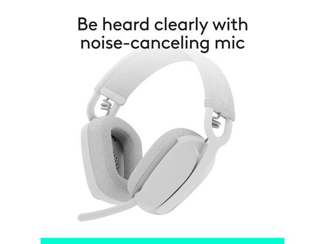 Logitech Zone Vibe 100 Lightweight Wireless Over Ear Headphones with Noise Canceling Microphone, Advanced Multipoint Bluetooth Headset, Works with...