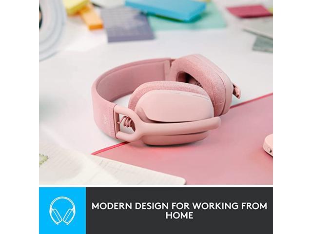 Logitech Zone Vibe 100 Lightweight Wireless Over Ear Headphones with Noise Canceling Microphone, Advanced Multipoint Bluetooth Headset, Works with...