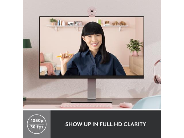 Open Box - Logitech Brio 300 Full HD Webcam with Privacy Shutter, Noise Reduction Microphone, USB-C, certified for Zoom, Microsoft Teams, Google...