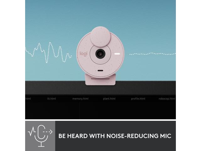 Open Box - Logitech Brio 300 Full HD Webcam with Privacy Shutter, Noise Reduction Microphone, USB-C, certified for Zoom, Microsoft Teams, Google...