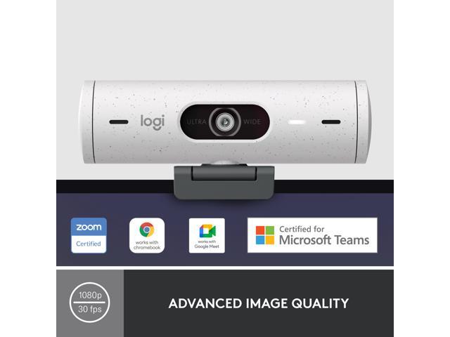 Logitech Brio 500 Full HD Webcam with Auto Light Correction,Show Mode, Dual Noise Reduction Mics, Webcam Privacy Cover, Works with Microsoft Teams,...