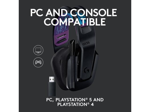 Logitech - G535 LIGHTSPEED Wireless Over-the-Ear Gaming Headset for Windows, PS5, PS4 - Black - image 6