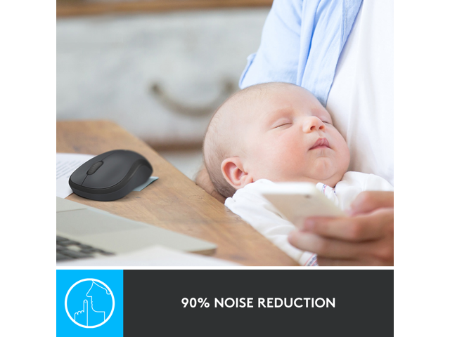 Logitech - M220 SILENT Wireless Optical Ambidextrous Mouse - Wireless - Graphite - image 2