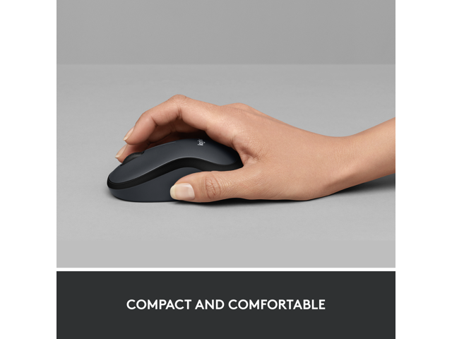 Logitech - M220 SILENT Wireless Optical Ambidextrous Mouse - Wireless - Graphite - image 3