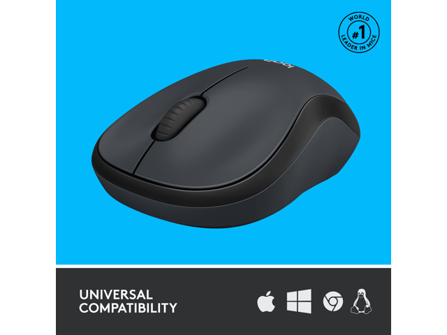 Logitech - M220 SILENT Wireless Optical Ambidextrous Mouse - Wireless - Graphite - image 4