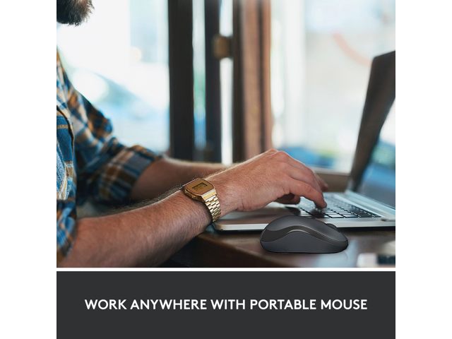 Logitech - M220 SILENT Wireless Optical Ambidextrous Mouse - Wireless - Graphite - image 7