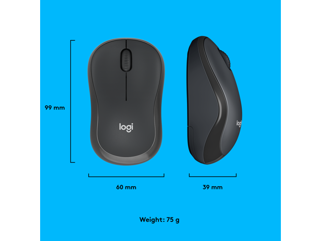 Logitech - M220 SILENT Wireless Optical Ambidextrous Mouse - Wireless - Graphite - image 9
