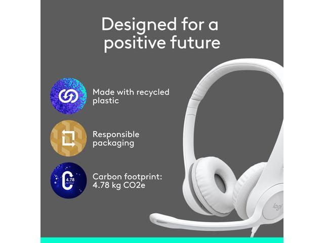 Logitech - H390 Wired USB-A On-Ear Stereo Headphones with Noise Canceling Microphone - Off-White - image 9