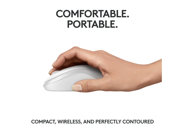 Logitech - M240 Silent Bluetooth Wireless Optical Ambidextrous Mouse - Wireless - Off-White - image 5