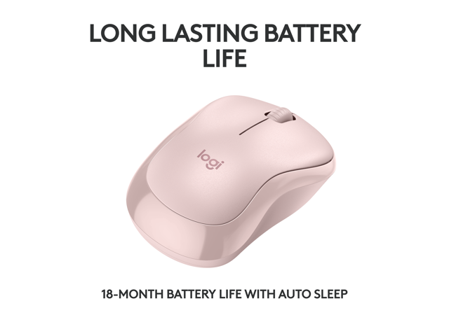 Logitech - M240 Silent Bluetooth Wireless Optical Ambidextrous Mouse - Wireless - Rose - image 4