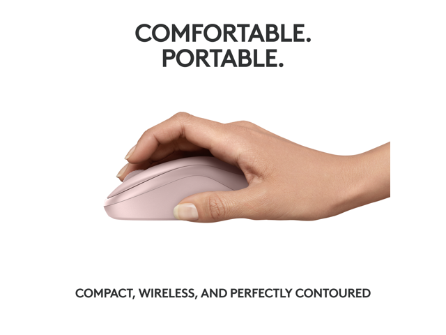 Logitech - M240 Silent Bluetooth Wireless Optical Ambidextrous Mouse - Wireless - Rose - image 5