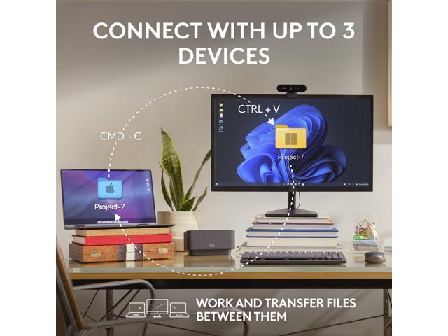 Logitech - MX Anywhere 3S Wireless Bluetooth Optical Fast Scrolling Mouse with Programmable Buttons - Wireless - Black - image 4