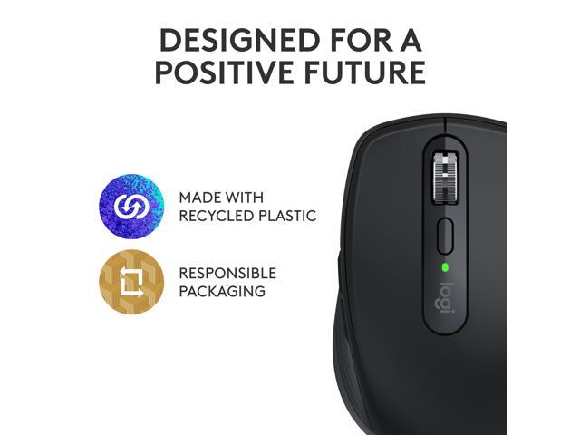 Logitech - MX Anywhere 3S Wireless Bluetooth Optical Fast Scrolling Mouse with Programmable Buttons - Wireless - Black - image 2