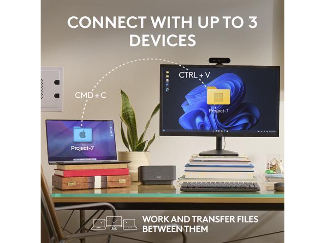 Logitech - MX Anywhere 3S Wireless Bluetooth Optical Fast Scrolling Mouse with Programmable Buttons - Wireless - Pale Gray - image 5