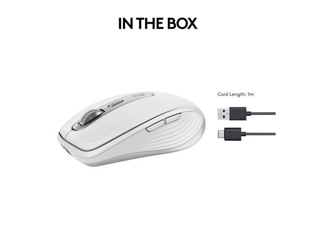 Logitech - MX Anywhere 3S Wireless Bluetooth Optical Fast Scrolling Mouse with Programmable Buttons - Wireless - Pale Gray - image 10