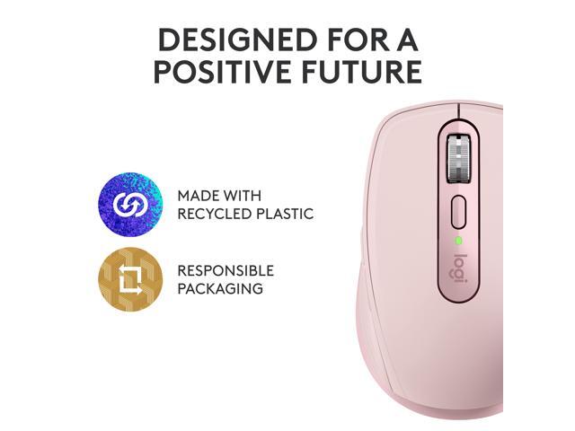 Logitech MX Anywhere 3S Compact Wireless Mouse, Fast Scrolling, 8K DPI Any-Surface Tracking, Quiet Clicks, Programmable Buttons, USB C, Bluetooth,...