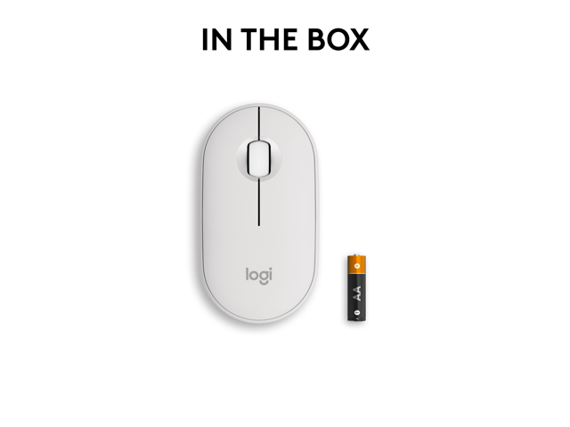 Logitech - Pebble Mouse 2 M350s Slim Lightweight Wireless Bluetooth Optical Silent Ambidextrous Mouse with Customizable Buttons - Wireless - Off-White - image 9