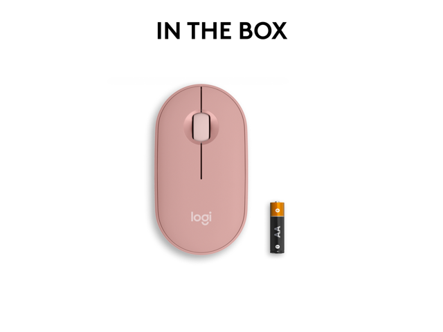 Logitech - Pebble Mouse 2 M350s Slim Lightweight Wireless Bluetooth Optical Silent Ambidextrous Mouse with Customizable Buttons - Wireless - Rose - image 9