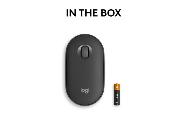 Logitech - Pebble Mouse 2 M350s Slim Lightweight Wireless Bluetooth Optical Silent Ambidextrous Mouse with Customizable Buttons - Wireless - Graphite - image 9