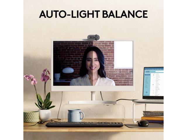 Logitech - Brio 100 1080p Full HD Webcam for Meetings and Streaming - Graphite - image 3