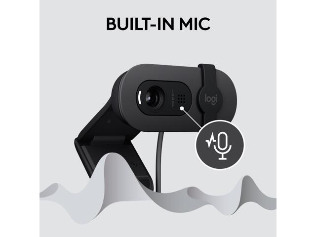 Logitech - Brio 100 1080p Full HD Webcam for Meetings and Streaming - Graphite - image 5
