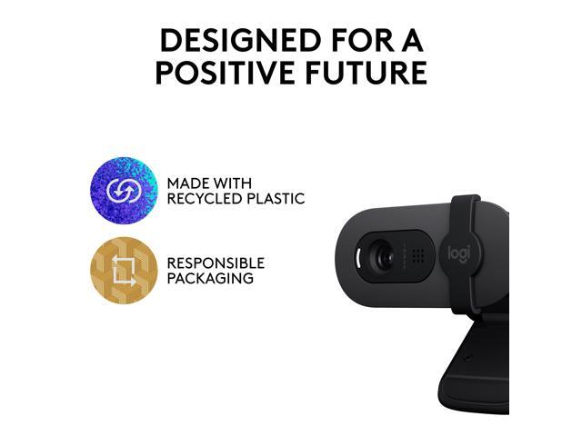 Logitech - Brio 100 1080p Full HD Webcam for Meetings and Streaming - Graphite - image 9