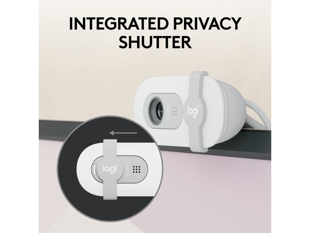 Logitech - Brio 100 1080p Full HD Webcam for Meetings and Streaming - Off-White - image 4