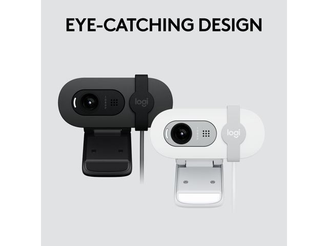 Logitech - Brio 100 1080p Full HD Webcam for Meetings and Streaming - Off-White - image 8