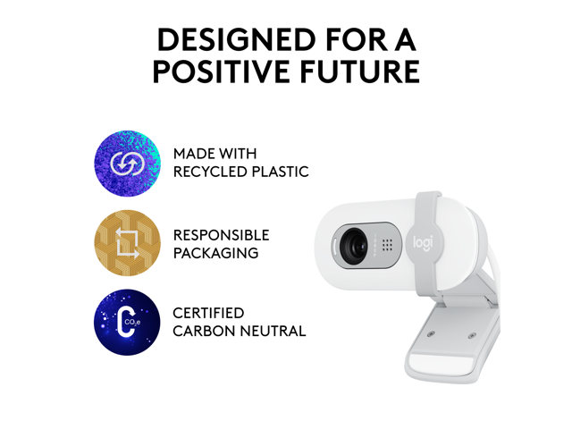 Logitech - Brio 100 1080p Full HD Webcam for Meetings and Streaming - Off-White - image 9