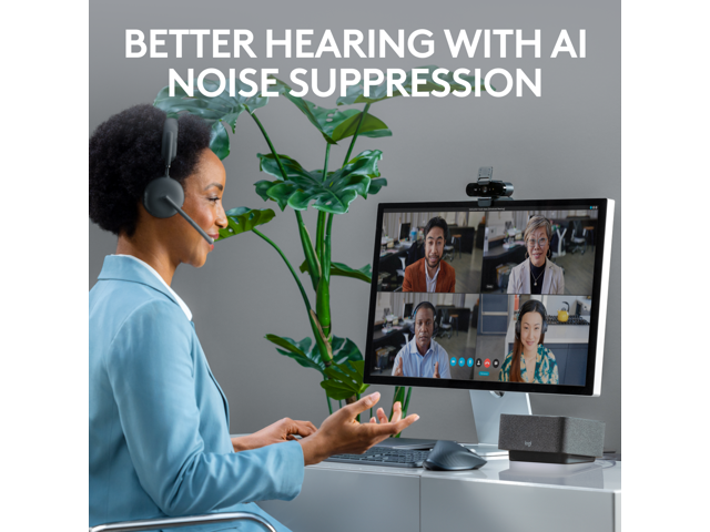 Logitech Zone 950 Premium Noise Canceling Headset with Hybrid ANC, Bluetooth, USB-C, USB-A, Certified for Zoom, Google Meet, Google Voice, Fast...