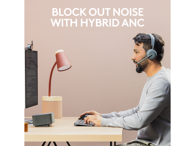 Logitech Zone 950 Premium Noise Canceling Headset with Hybrid ANC, Bluetooth, USB-C, USB-A, Certified for Zoom, Google Meet, Google Voice, Fast...