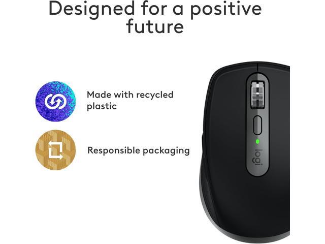 Logitech - MX Anywhere 3S for Mac Wireless Bluetooth Optical Fast Scrolling Mouse with Programmable Buttons - Wireless - Space Gray - image 3