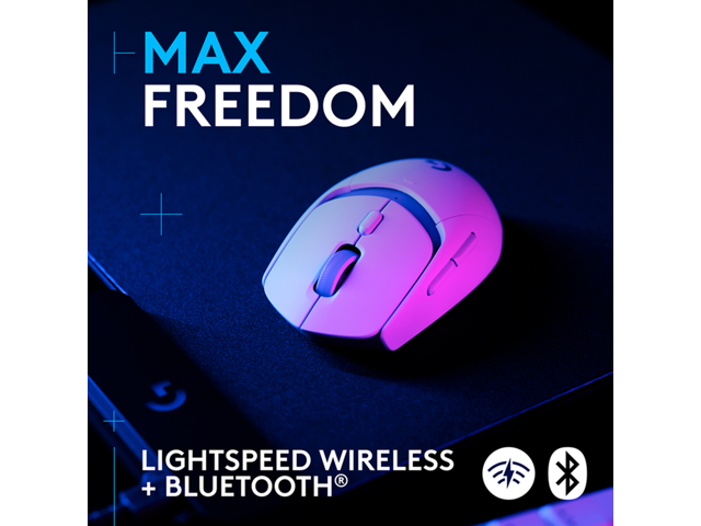 Logitech - G309 LIGHTSPEED Lightweight Wireless Optical Gaming Mouse with HERO 25K Sensor - Wireless - White - image 3