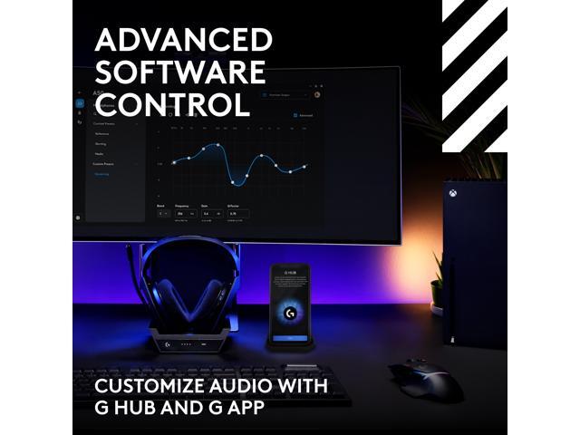 Logitech - A50 LIGHTSPEED Wireless Gaming Headset + Base Station (Gen 5) for Xbox, PlayStation 5, PC/Mac or Nintendo Switch - Black - image 10