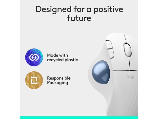 Logitech - ERGO M575 S Wireless Ergonomic Trackball Mouse - Wireless - White - image 9