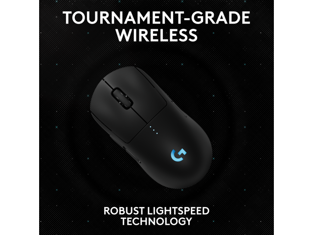 Logitech - PRO 2 LIGHTSPEED Lightweight Optical HERO 44K DPI Gaming Mouse with 4 Customizable and Switchable Magnetic Side Buttons - Wireless - Black - image 5