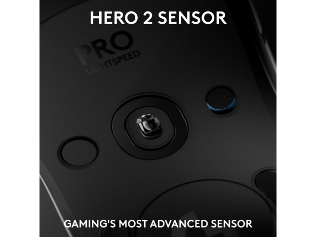 Logitech - PRO 2 LIGHTSPEED Lightweight Optical HERO 44K DPI Gaming Mouse with 4 Customizable and Switchable Magnetic Side Buttons - Wireless - White - image 4