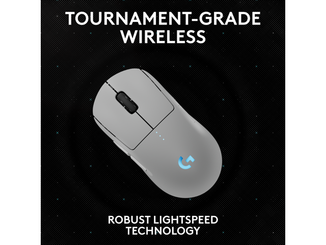 Logitech - PRO 2 LIGHTSPEED Lightweight Optical HERO 44K DPI Gaming Mouse with 4 Customizable and Switchable Magnetic Side Buttons - Wireless - White - image 5