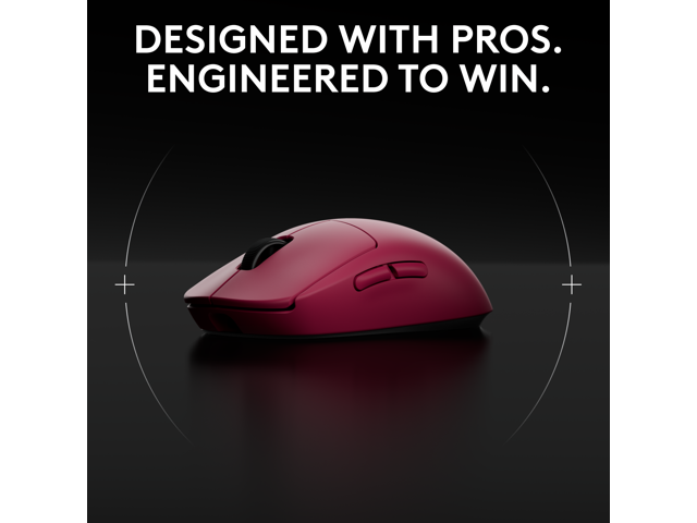 Logitech - PRO 2 LIGHTSPEED Lightweight Optical HERO 44K DPI Gaming Mouse with 4 Customizable and Switchable Magnetic Side Buttons - Wireless - Magenta - image 2