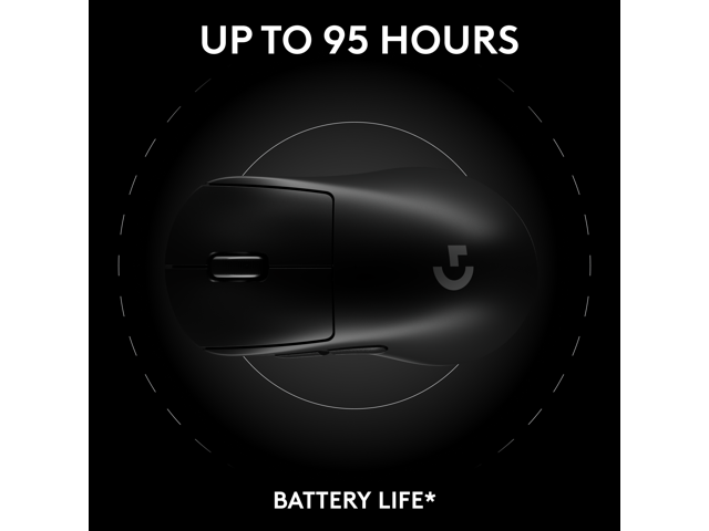 Logitech - PRO X Superlight 2 DEX Lightweight Wireless Optical HERO 2 Sensor 44 000 DPI Gaming Mouse with 5 Programmable Buttons - Wireless - Black - image 8